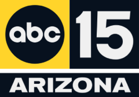 Logo of ABC15 Arizona with a yellow and black background
