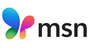 MSN logo with a colorful butterfly icon on a white background