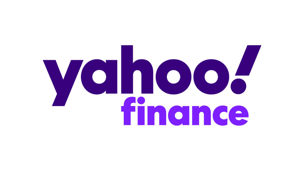 Yahoo Finance logo in purple on a white background