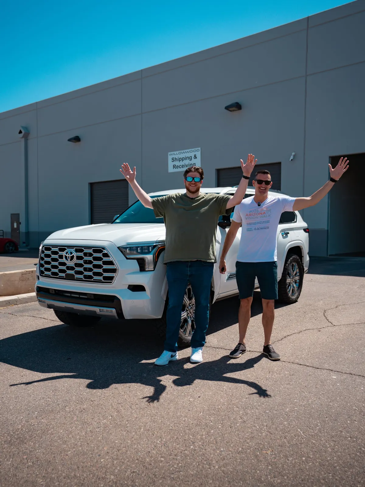 Daniel B. with the Toyota Sequoia Capstone he won