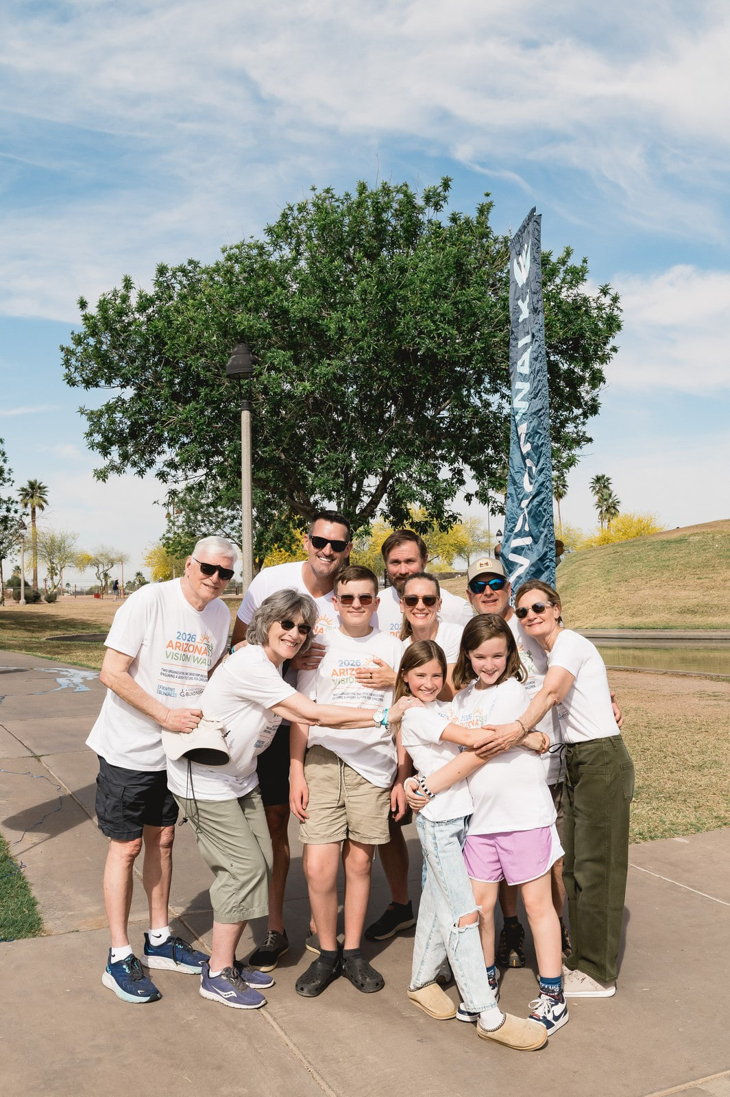 Families gather together at the Vision Walk.