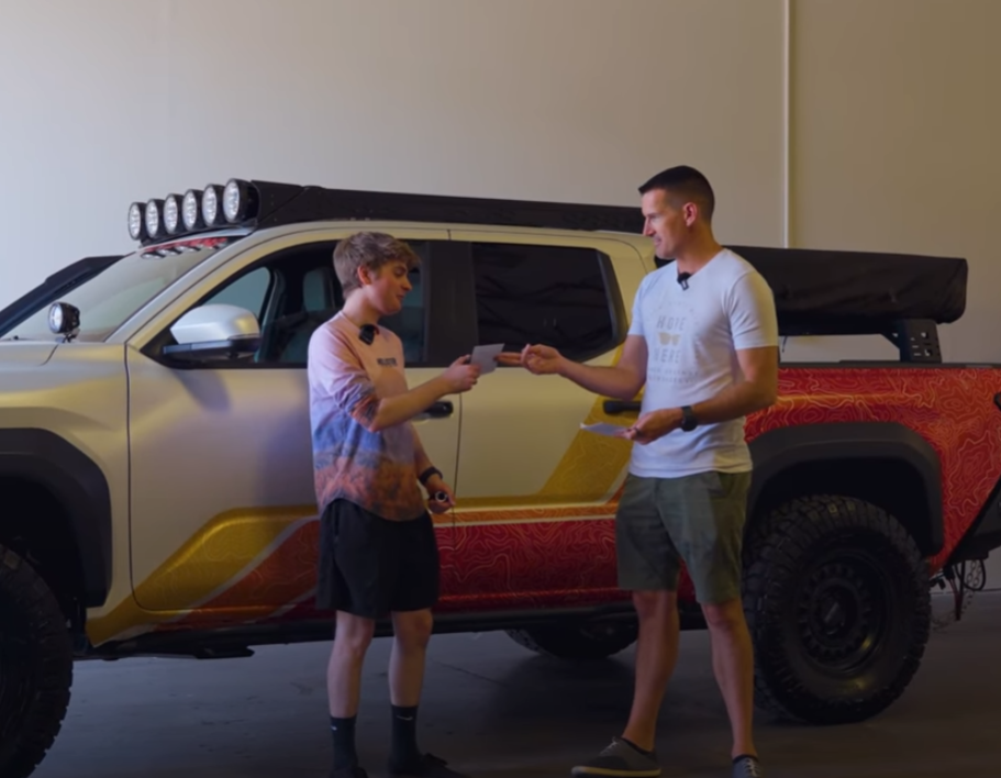 Colin W from CA, winner of Overland Tacoma + Trailer