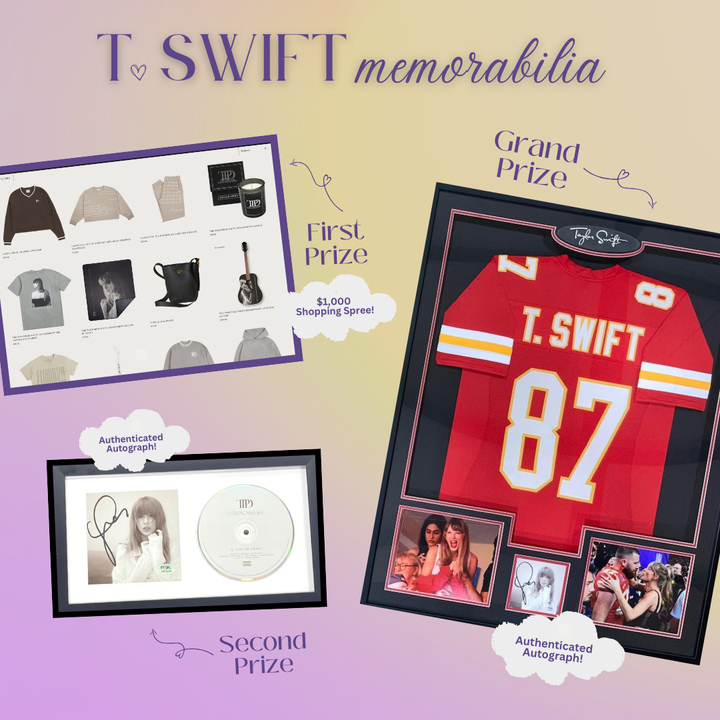 Austin F, Sue M, and Dolly L, winner of Ultimate TSwift Fan Memorabilia