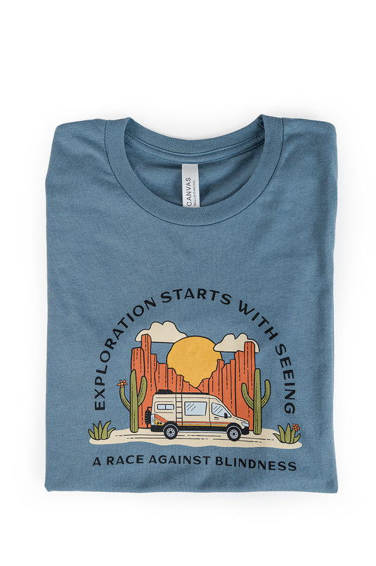 Relaxed Fit Tee - Exploration Starts With Seeing